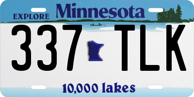 MN license plate 337TLK