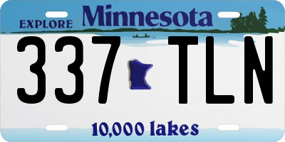 MN license plate 337TLN