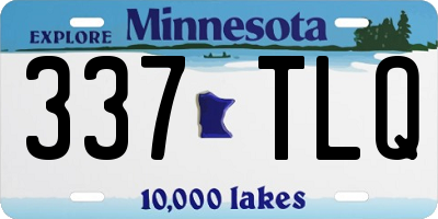 MN license plate 337TLQ