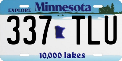 MN license plate 337TLU