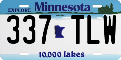 MN license plate 337TLW