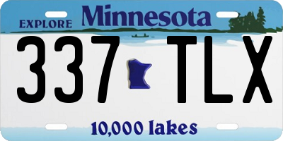 MN license plate 337TLX
