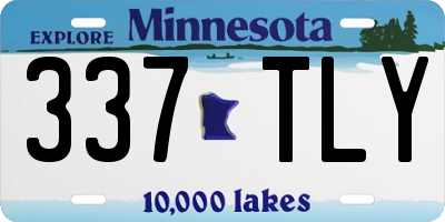 MN license plate 337TLY
