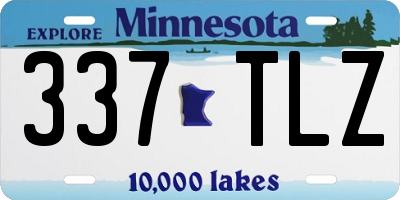 MN license plate 337TLZ