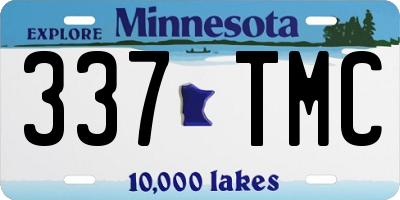 MN license plate 337TMC