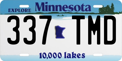 MN license plate 337TMD