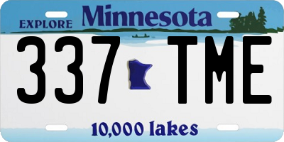 MN license plate 337TME