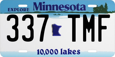 MN license plate 337TMF