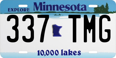 MN license plate 337TMG