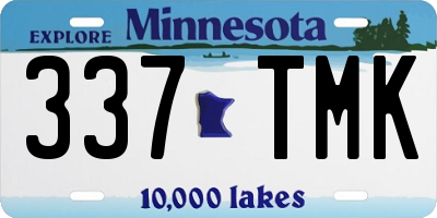 MN license plate 337TMK