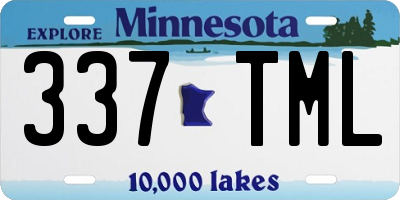 MN license plate 337TML