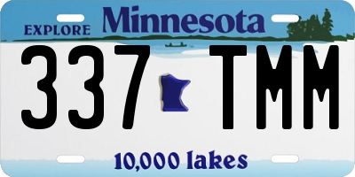 MN license plate 337TMM