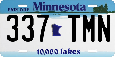 MN license plate 337TMN