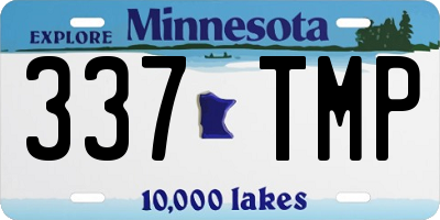 MN license plate 337TMP