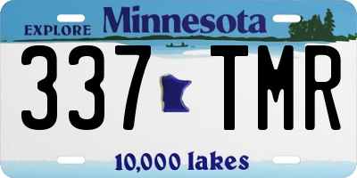 MN license plate 337TMR