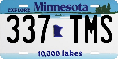 MN license plate 337TMS