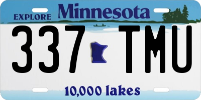 MN license plate 337TMU