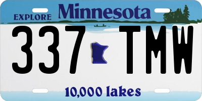MN license plate 337TMW