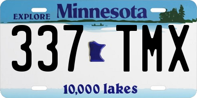 MN license plate 337TMX