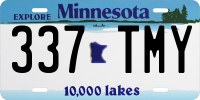 MN license plate 337TMY