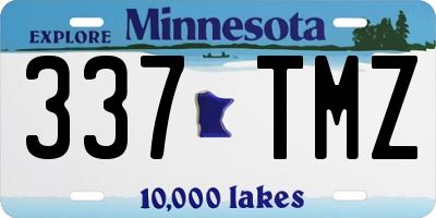 MN license plate 337TMZ