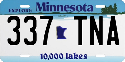 MN license plate 337TNA