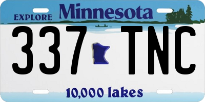 MN license plate 337TNC