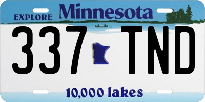 MN license plate 337TND