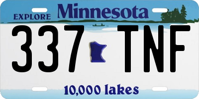 MN license plate 337TNF