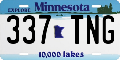MN license plate 337TNG
