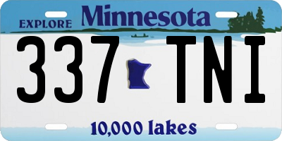 MN license plate 337TNI