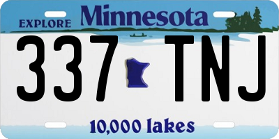 MN license plate 337TNJ