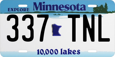 MN license plate 337TNL