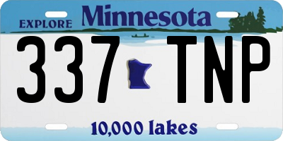 MN license plate 337TNP