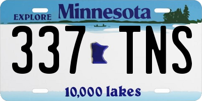 MN license plate 337TNS