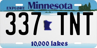 MN license plate 337TNT