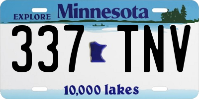 MN license plate 337TNV