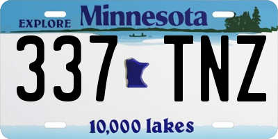 MN license plate 337TNZ