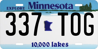 MN license plate 337TOG