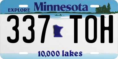 MN license plate 337TOH