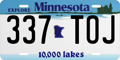 MN license plate 337TOJ