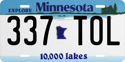 MN license plate 337TOL
