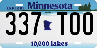 MN license plate 337TOO