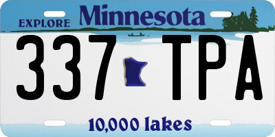 MN license plate 337TPA