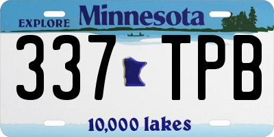 MN license plate 337TPB