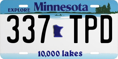 MN license plate 337TPD