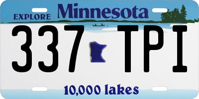 MN license plate 337TPI