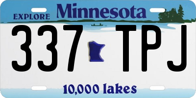 MN license plate 337TPJ