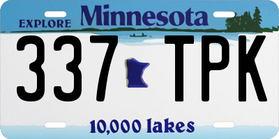 MN license plate 337TPK