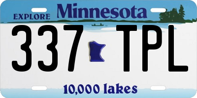 MN license plate 337TPL